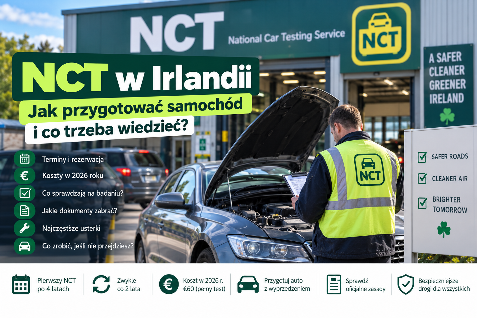 NCT w Irlandii – jak przygotować samochód i co trzeba wiedzieć?